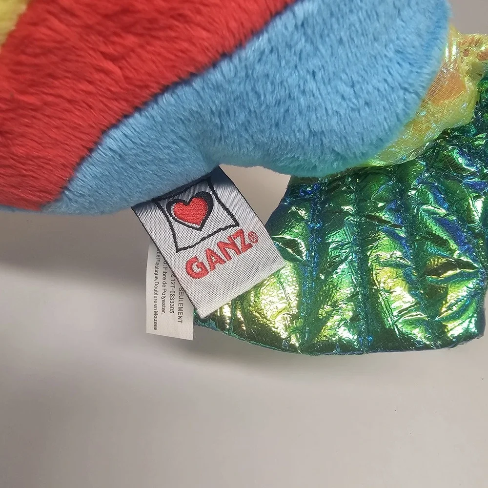 GANZ Webkinz Pucker Colorful Fish Plush‎ Iridescent Fins. Big Lips
